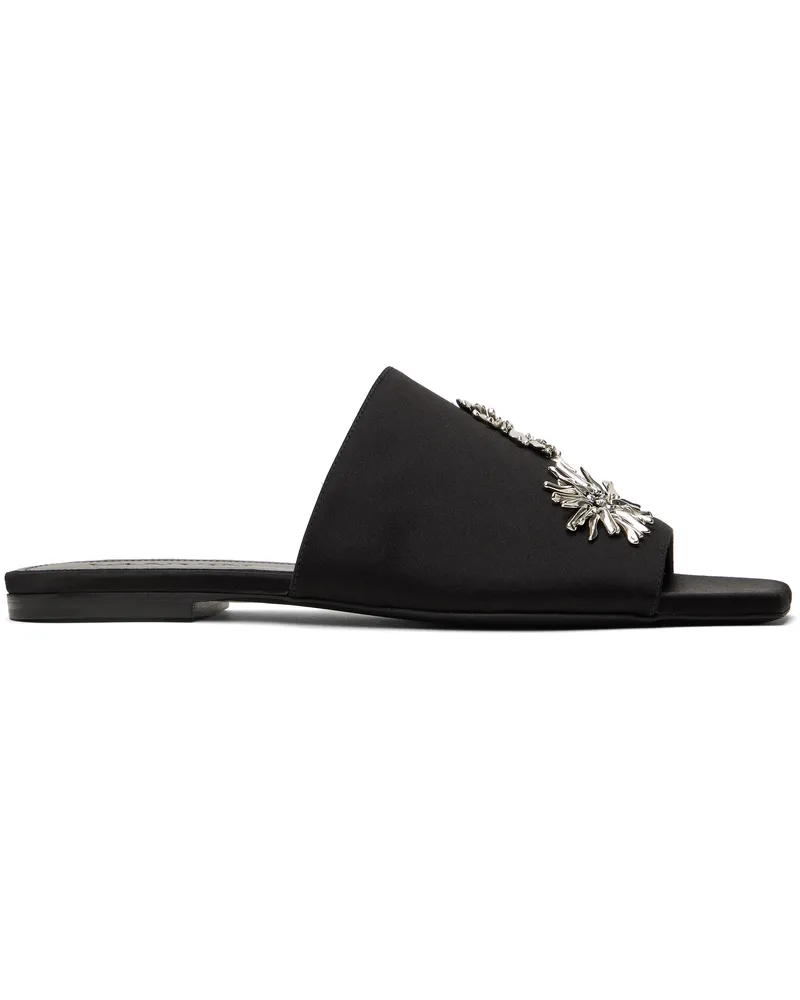 Lanvin Black Satin Sandals Black