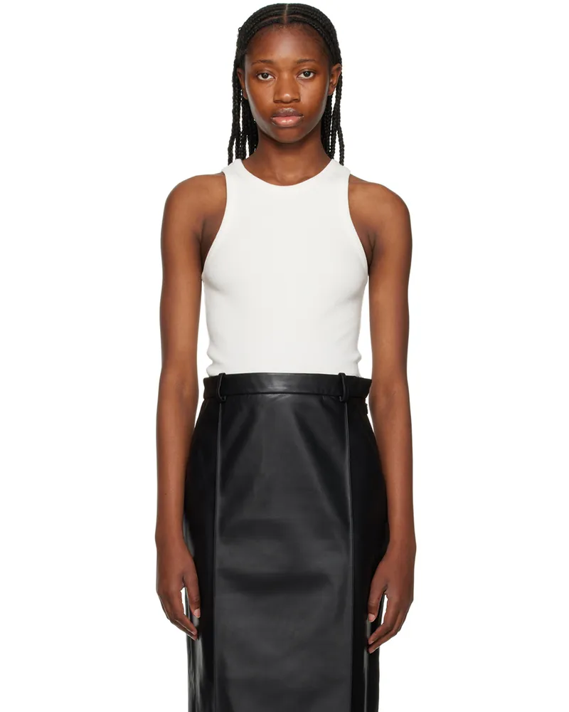 Esse Studios White Rib Tank Top Ivory