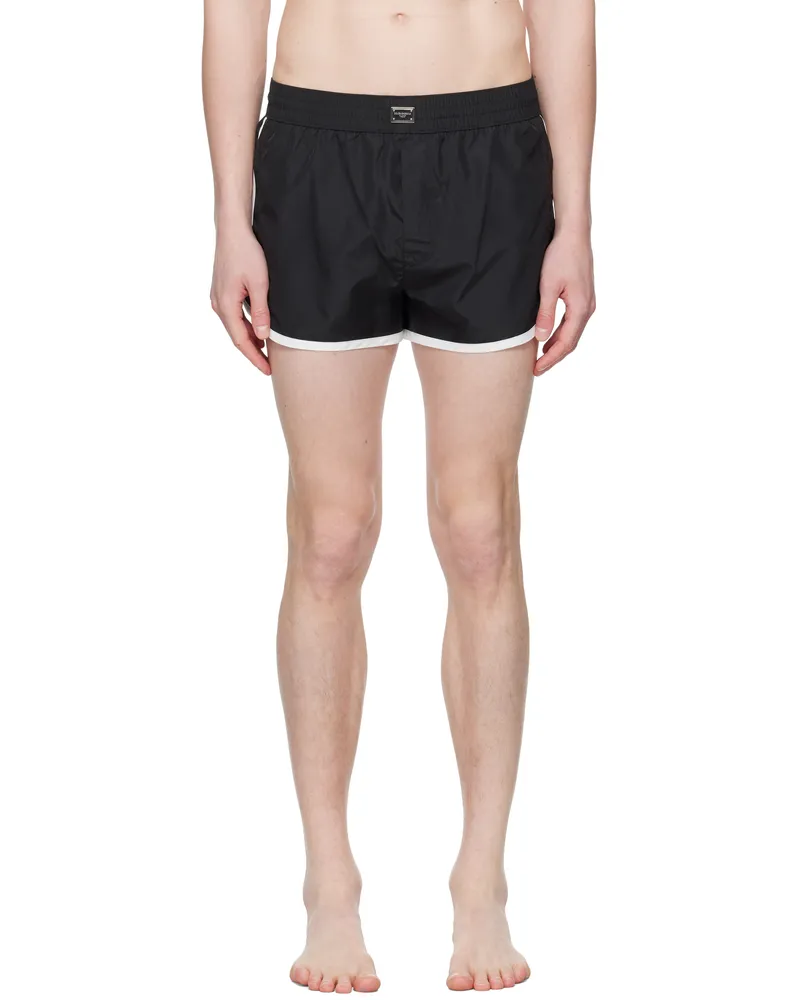 Dolce & Gabbana Black Tag Swim Shorts Nero