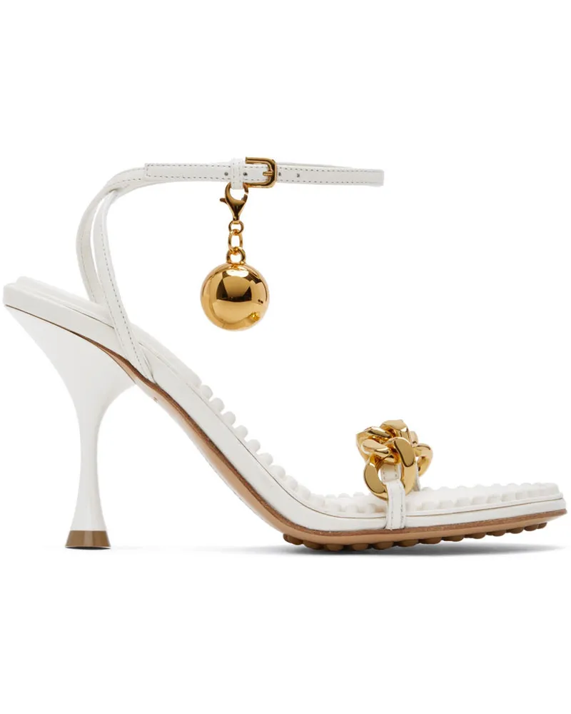 Bottega Veneta Off-White Dot Heeled Sandals 2916