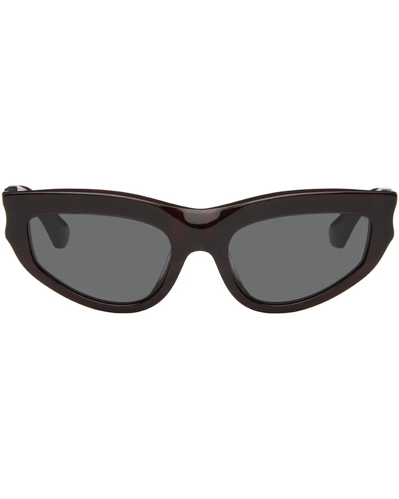 Burberry Burgundy Classic Oval Sunglasses 411587