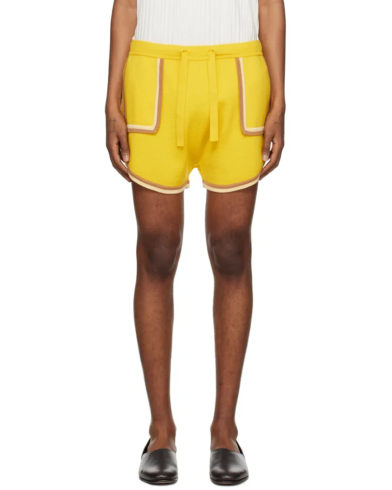King & Tuckfield Yellow Retro Shorts Cyber
