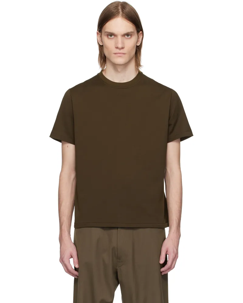 Omar Afridi Brown Cotton T-shirt Brown