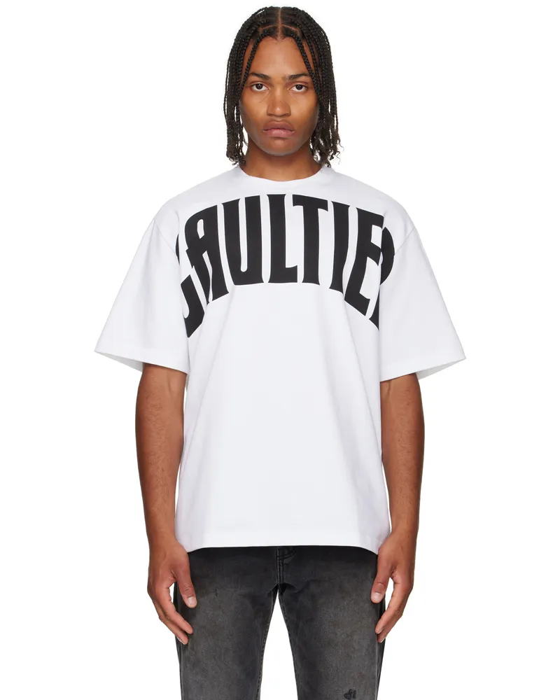 Jean Paul Gaultier White 'The Large Gaultier' T-shirt 0100-white