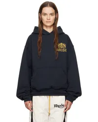 RHUDE Black Cresta Cigar Hoodie Vtgblack