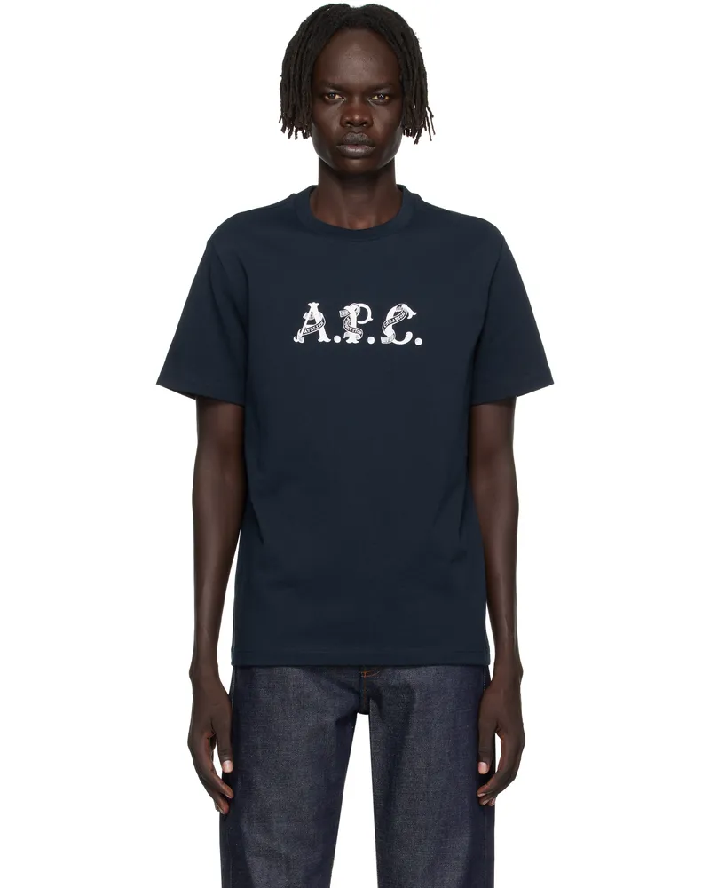 A.P.C. Navy Hugo T-shirt Iak