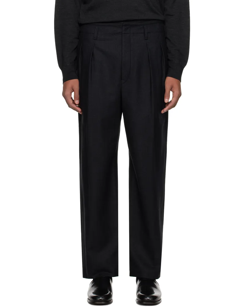 Christophe Lemaire Gray Pleated Trousers Mu190