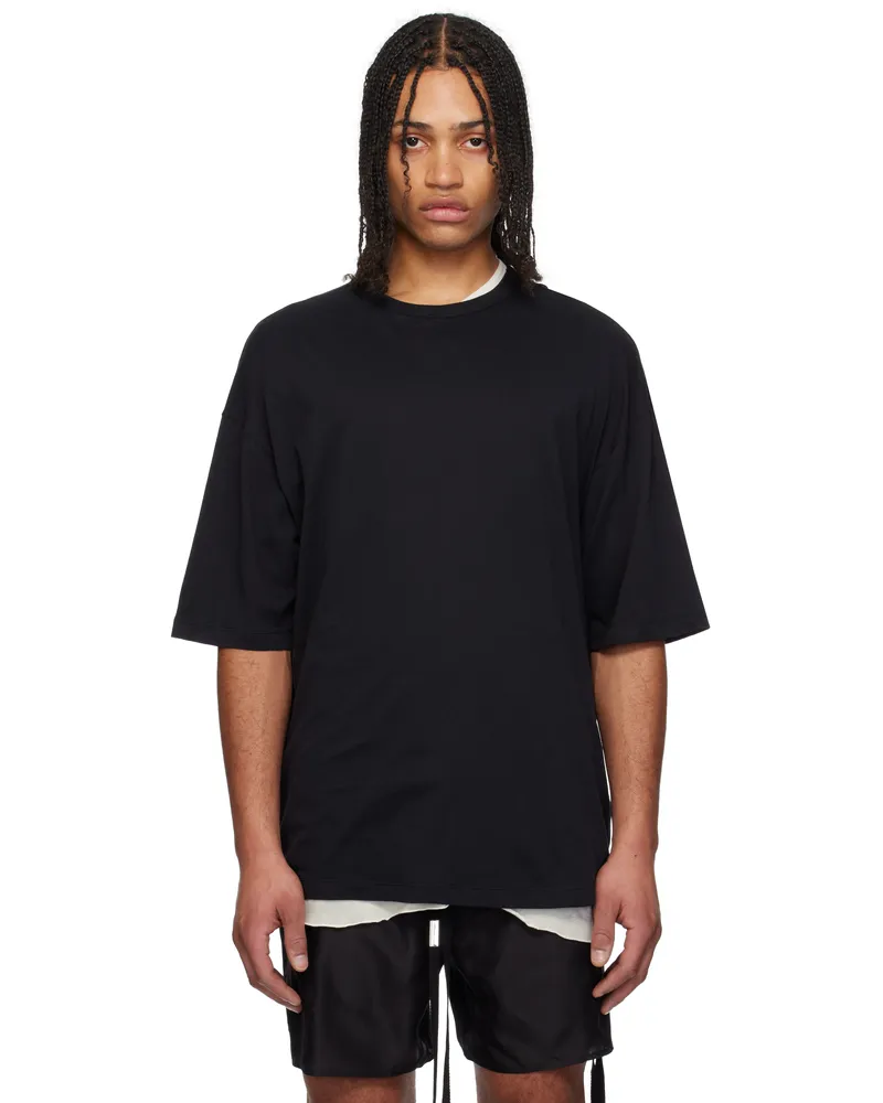 Ann Demeulemeester Black Dieter 'Sunset Bleeding' High-Comfort T-shirt Black