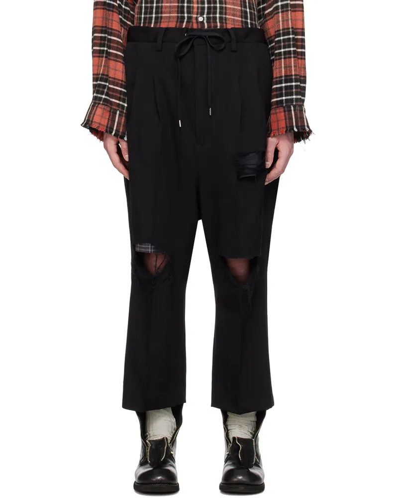 TheSoloIst Black Two Tuck Trousers Black