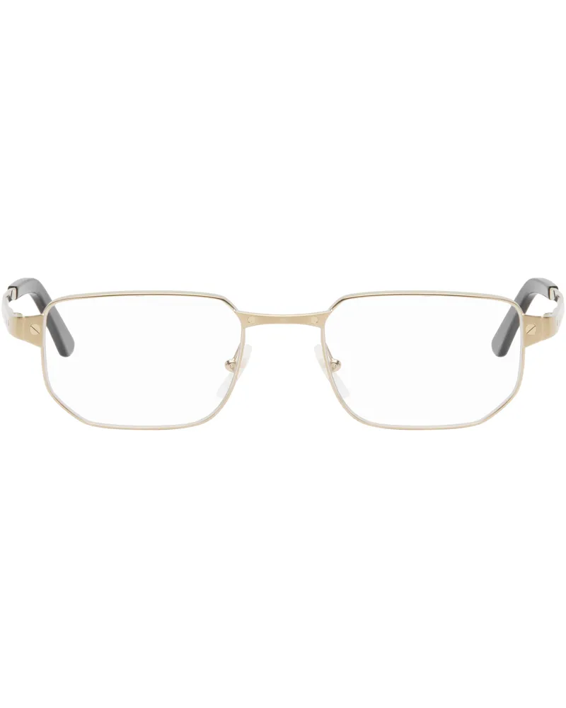 Cartier Gold 'Santos de Cartier' Glasses Gold-gold-transparen