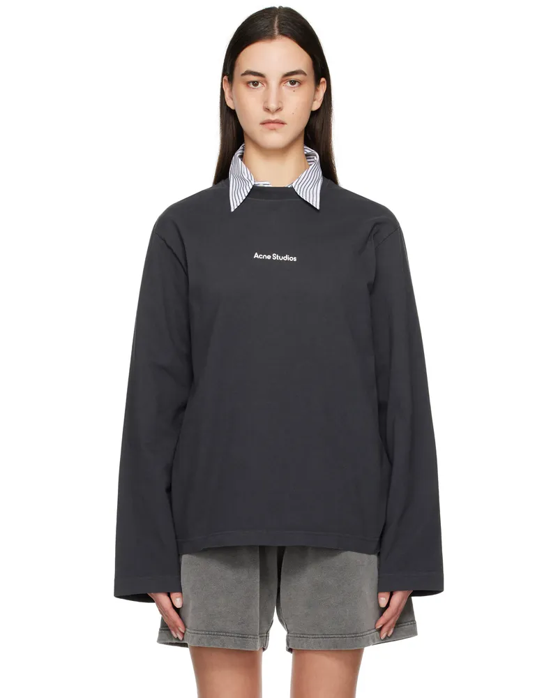 Acne Studios Black Logo T-shirt 900