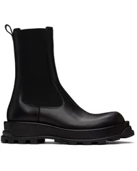 Jil Sander Black Ankle Chelsea Boots Black