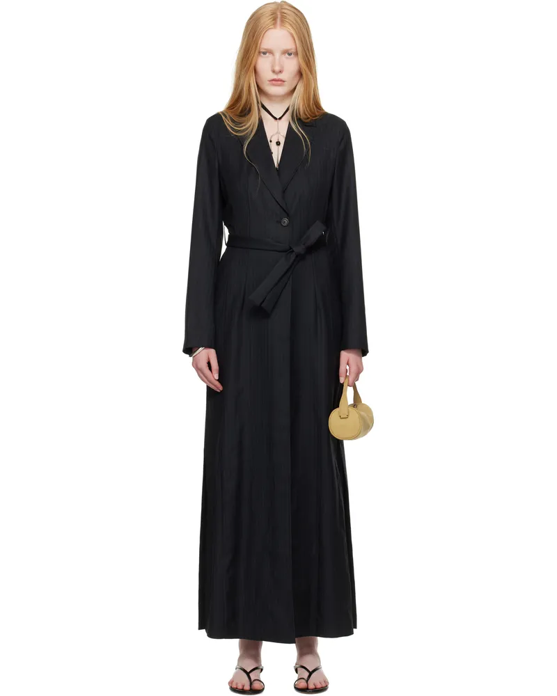 Our Legacy WORK SHOP Emporio Armani Black Completo Coat Linee