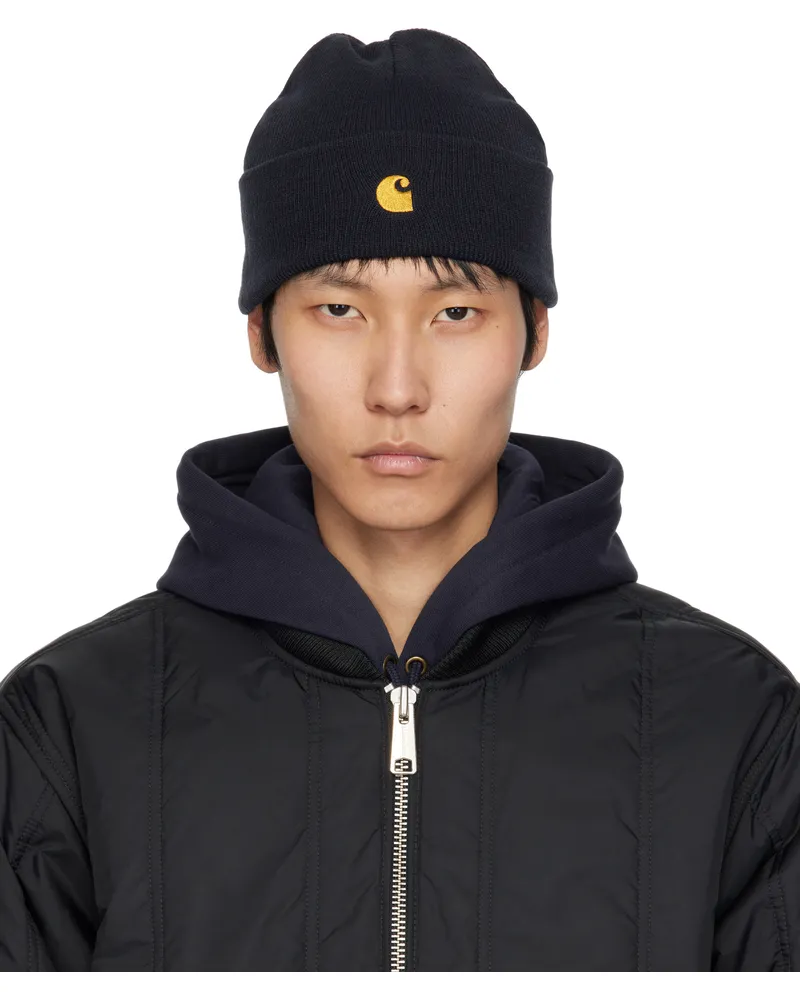 Carhartt WIP Navy Chase Beanie 00hxx