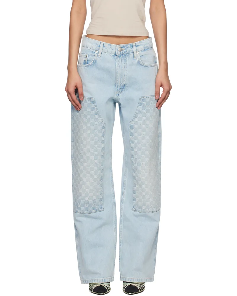 MISBHV Blue Monogram Carpenter Jeans Pale