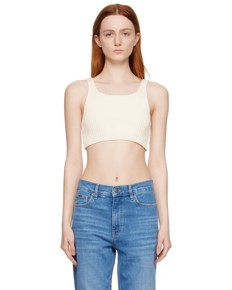 HUGO BOSS Off-White Scoop Neck Tank Top 118