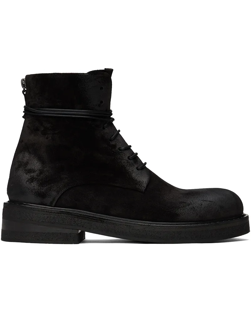 Marsèll Black Parrucca Lace Up Ankle Boots Black