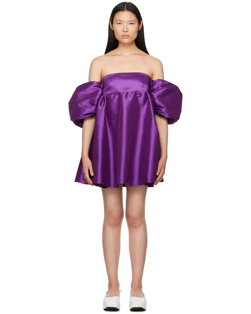 Kika Vargas Purple Gitta Minidress Forest