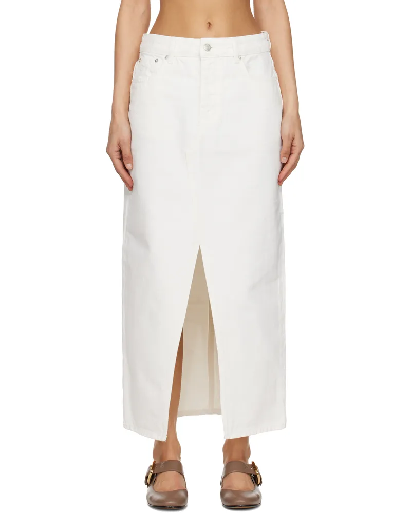 Holzweiler White Slim-Fit Denim Maxi Skirt 1001