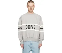 Gray Striped Sweatshirt