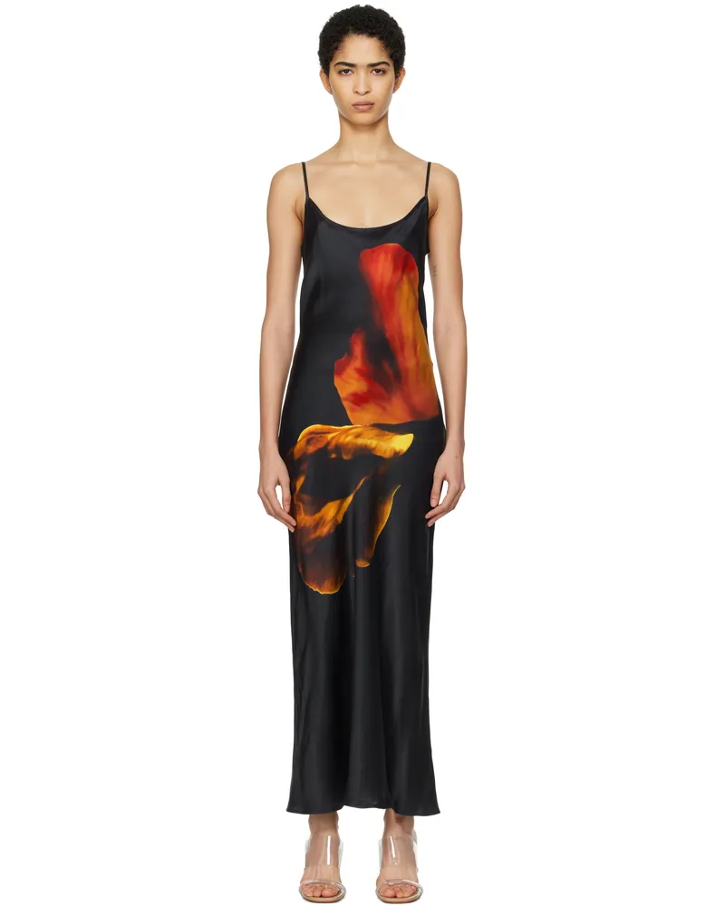 Silk Laundry Black 1996 Midi Dress Tulipa