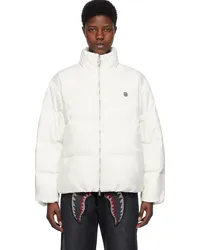 BAPE Off-White Solid Camo Down Jacket Ivory