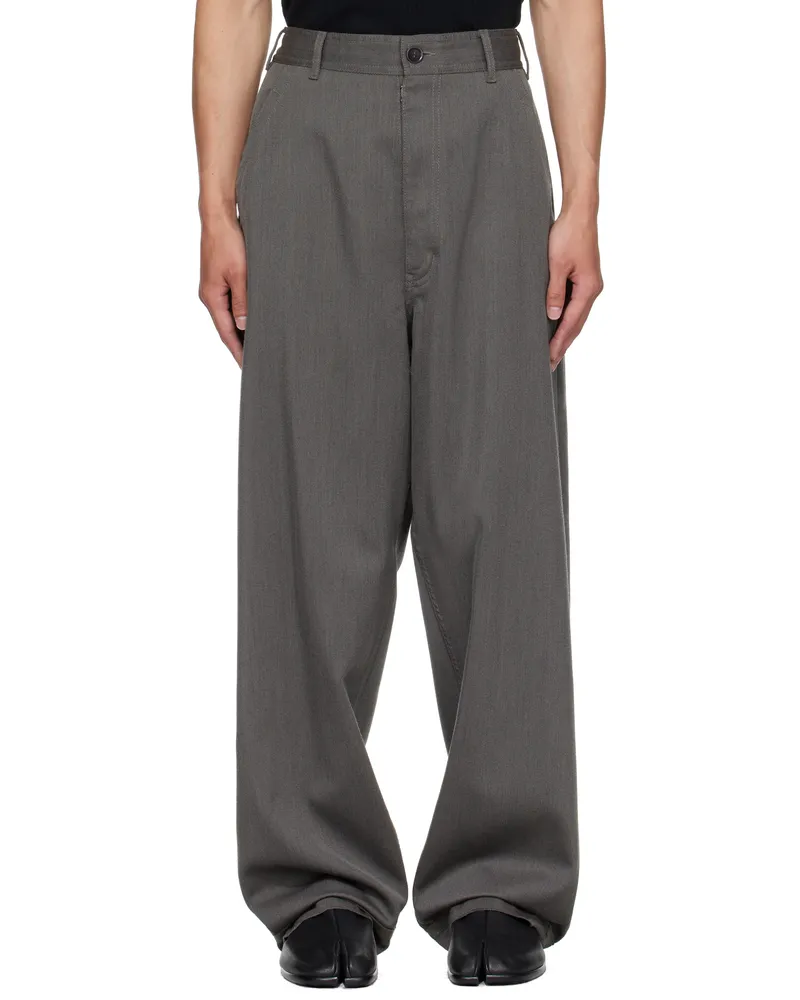 Maison Margiela Gray Wool Trousers 854m