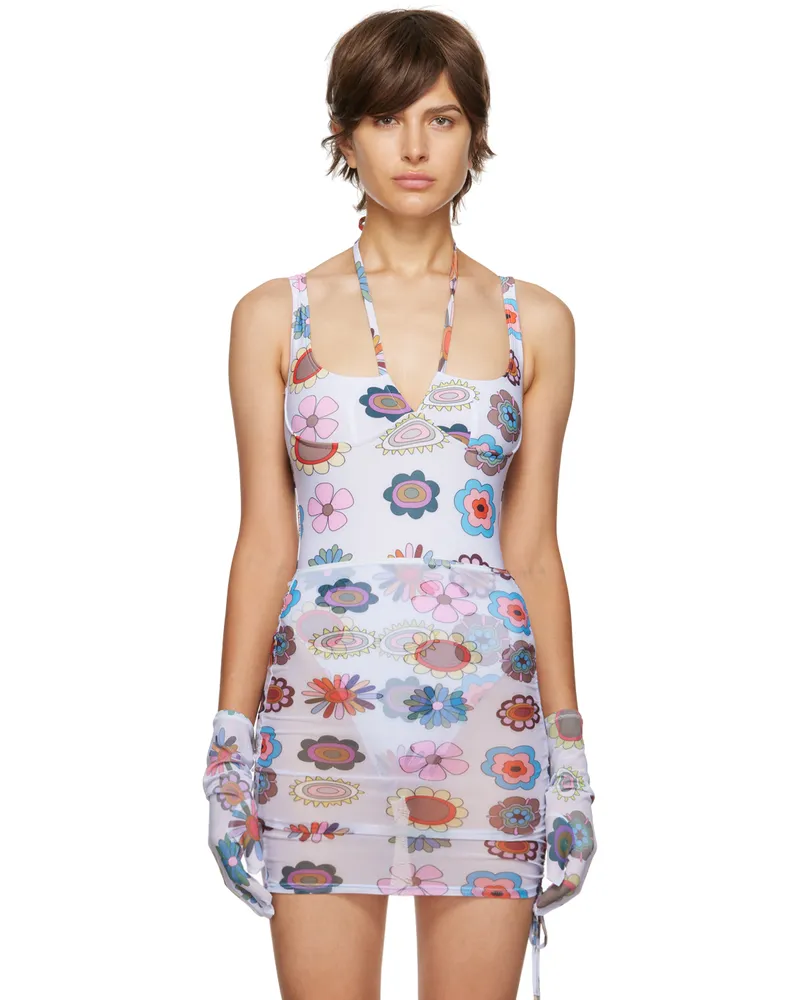 FENSI SSENSE Exclusive Psychedelic Daisies Gloves Multicolor