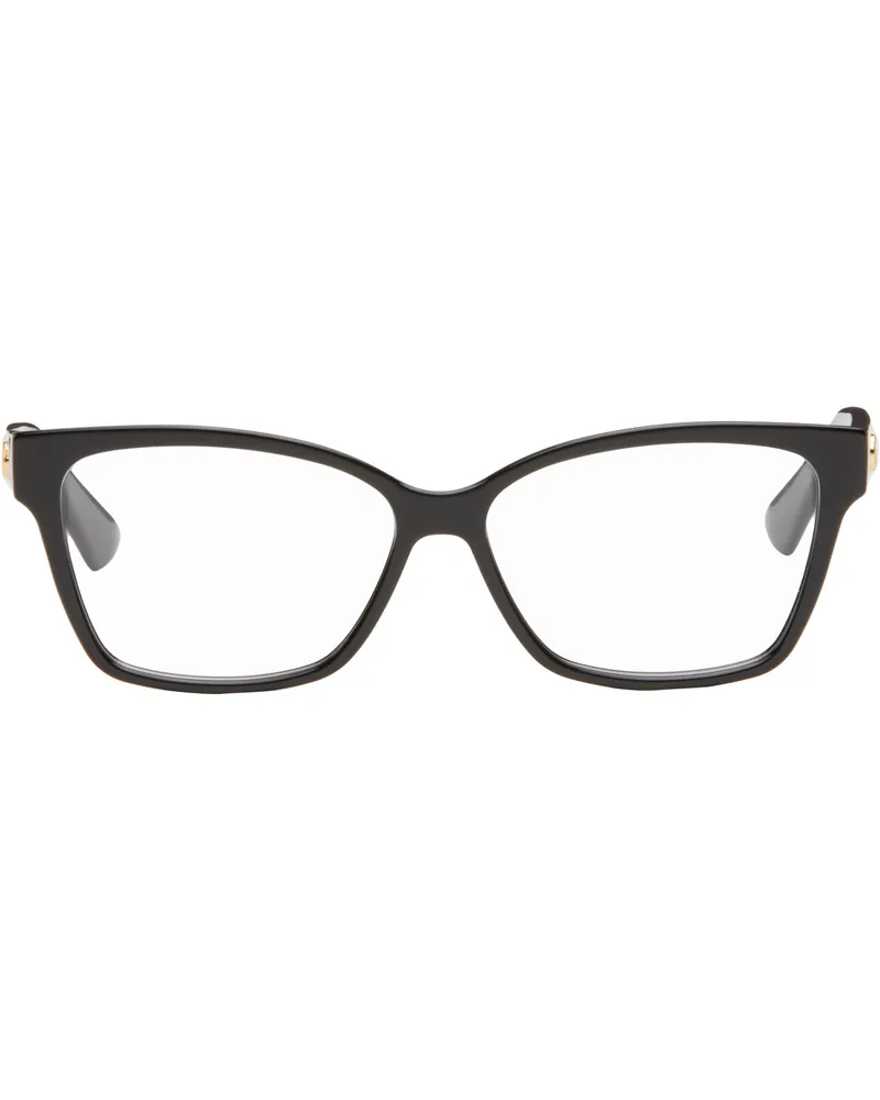 Gucci Black Lines Rectangular Acetate Glasses 001
