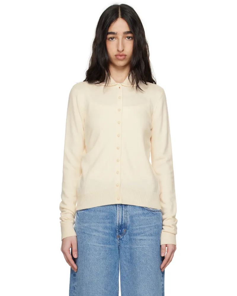 GUIZIO Off-White Delphine Cardigan Ivory
