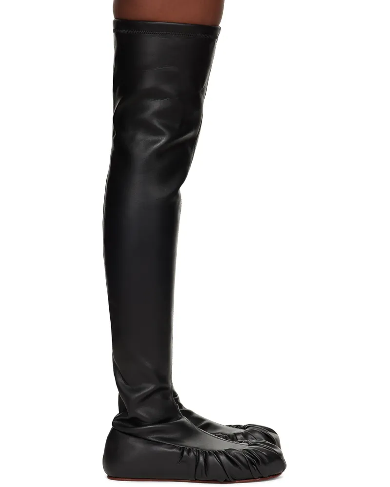 YUME YUME Black Overknee Ballerina Tall Boots Black