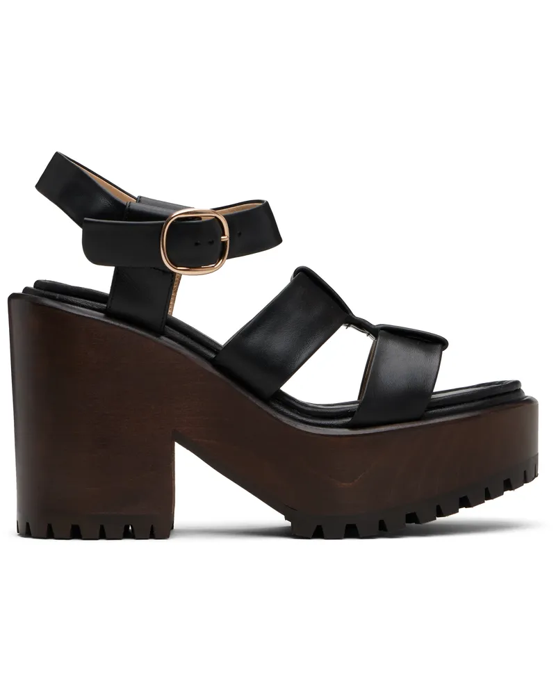 Gabriela Hearst Black Hera Platform Sandals Blk