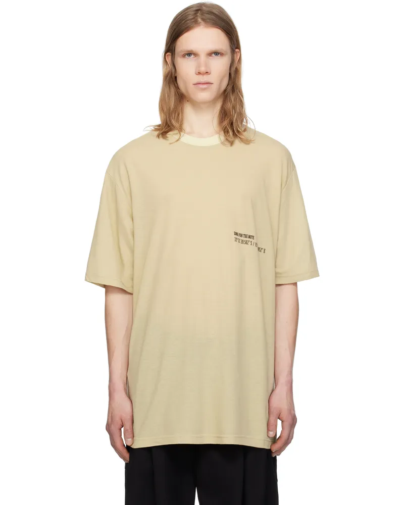 Song For The Mute Beige 'Coordinates' Oversized T-shirt Beige