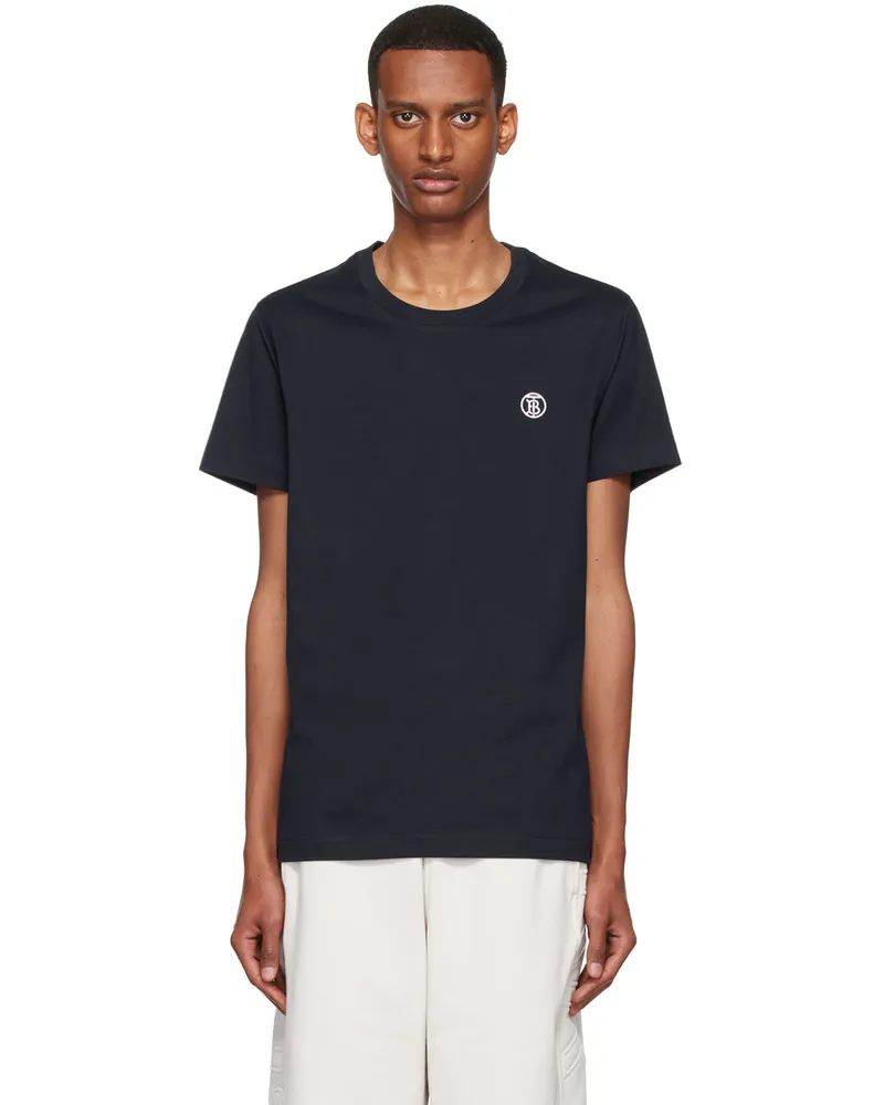 Burberry Navy Organic Cotton T-Shirt Coal