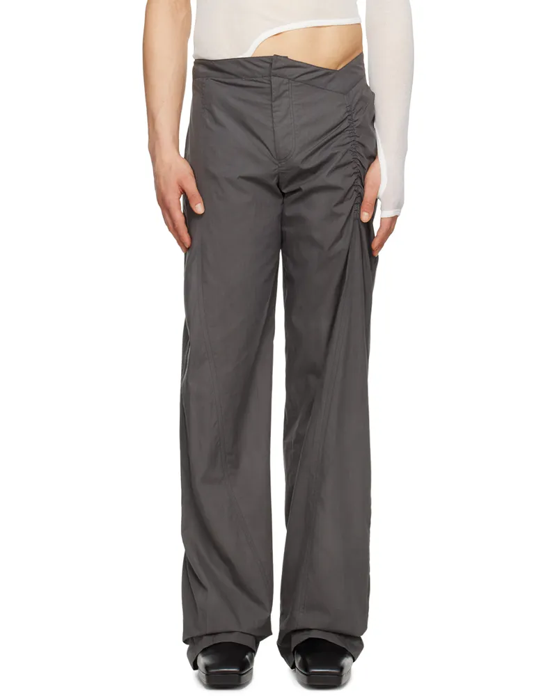 Mainline:RUS/Fr.CA/DE Gray Ilya Trousers Dark
