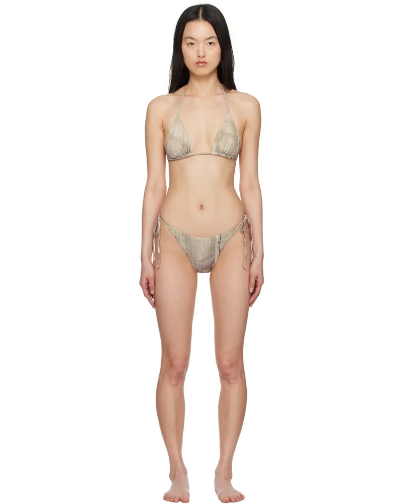 SERAPIS Beige Piraeustruck Tarp Bikini Print