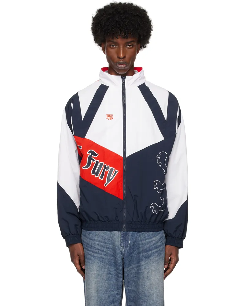 Neighborhood White & Navy Mod Track Jacket White