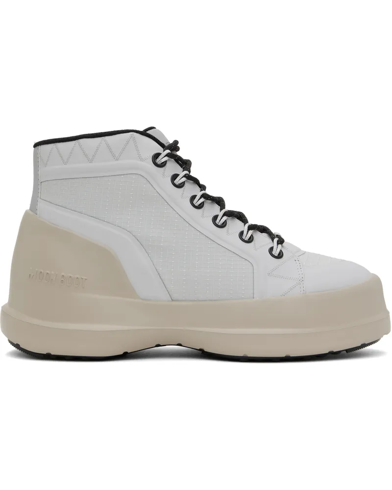 Moon Boot Gray Luna Trek Mid Nylon Boots H003
