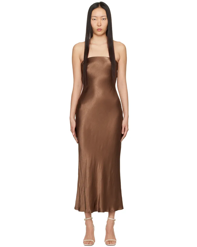 bec & bridge Brown Moon Dance Maxi Dress Chocolate