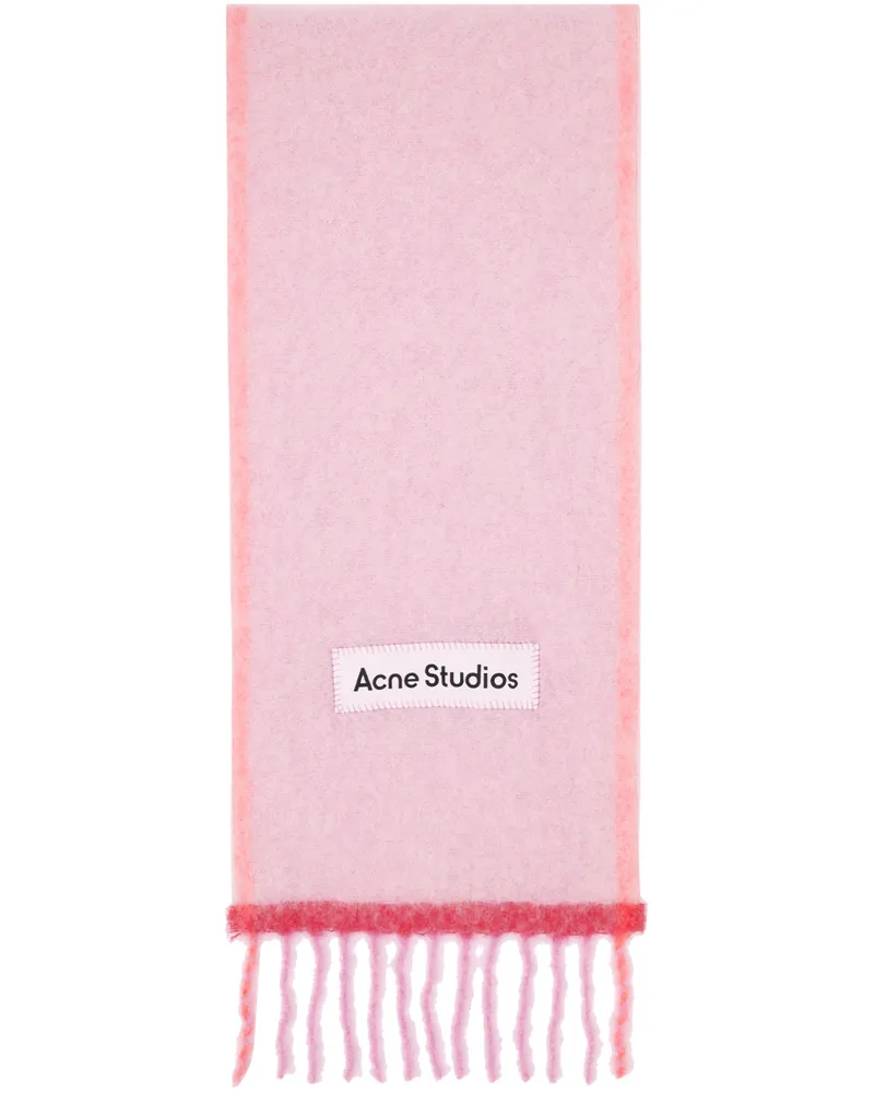 Acne Studios Pink Narrow Wool Mohair Scarf