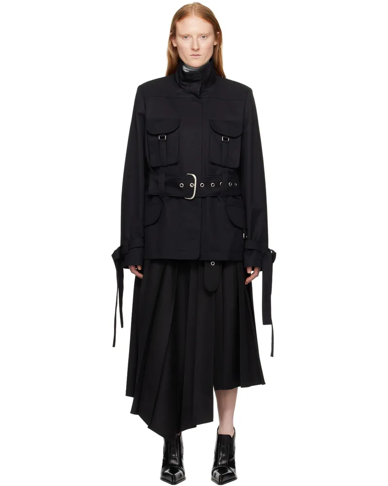 OFF-WHITE Black Cargo Jacket Black
