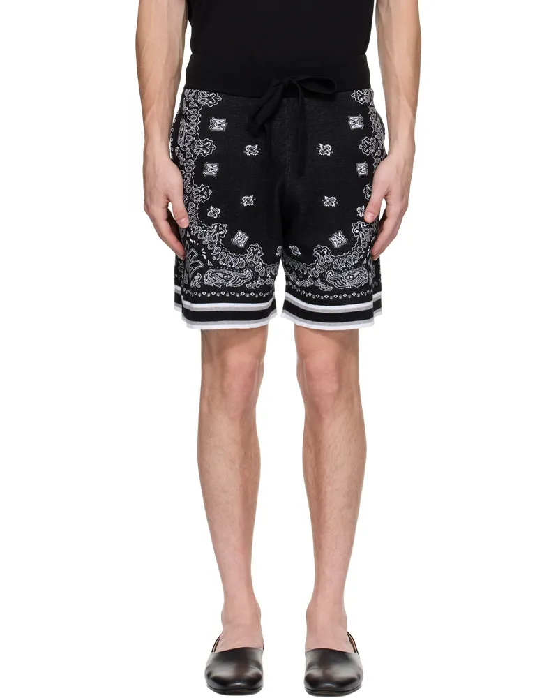 Amiri Black Bandana Shorts Black