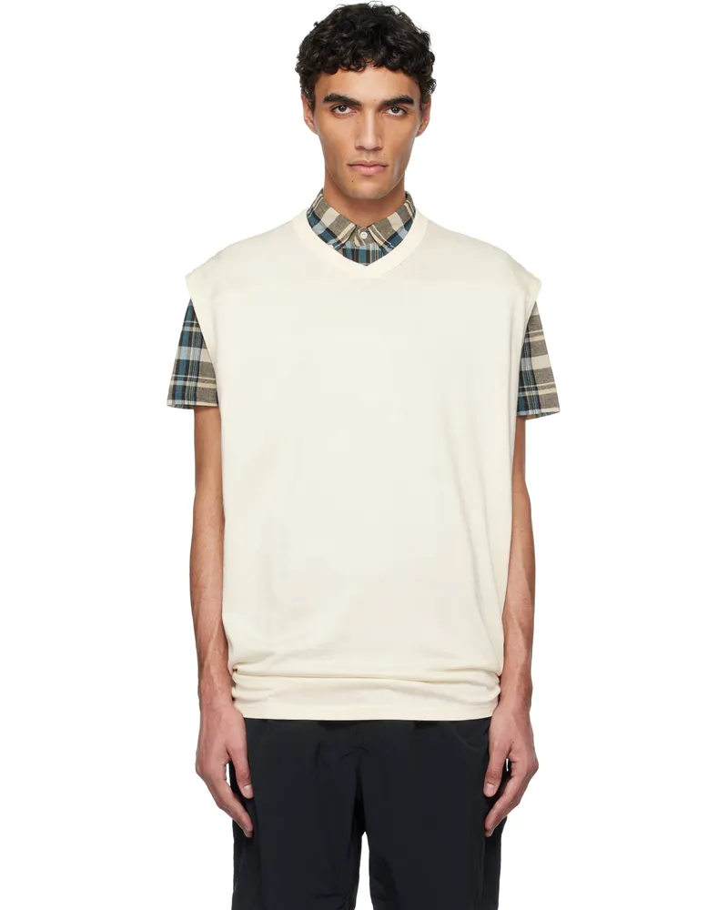 nanamica Off-White Rayon Cotton N/S Tank Top Ivory