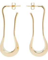 Christophe Lemaire Gold Short Drop Earrings Gold