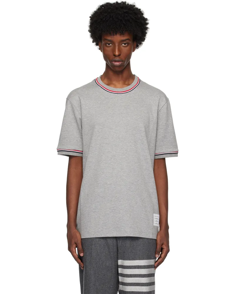 Thom Browne Gray Cotton Milano Stripe T-shirt 055