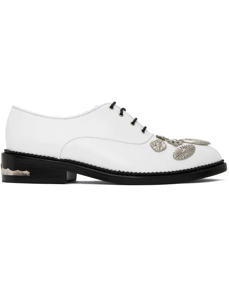Toga White Embellished Oxfords Aj1305