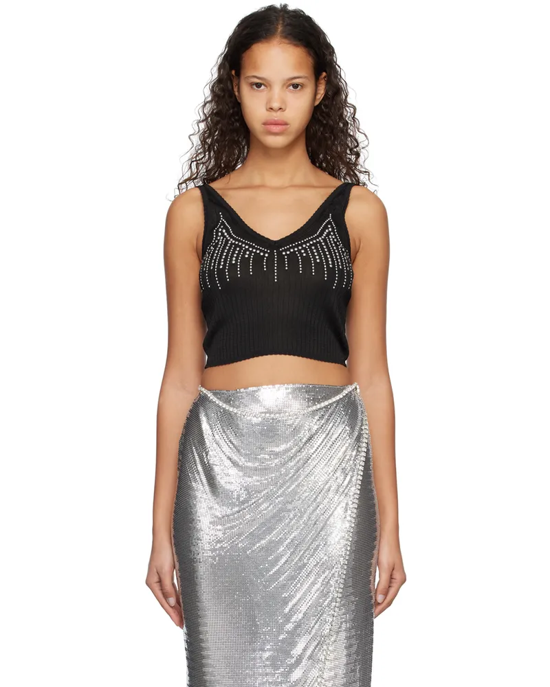 Paco Rabanne Black Studded Tank Top P001
