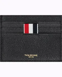 Thom Browne Beige & Black RWB Stripe Canvas Card Holder Black