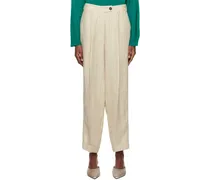 Beige Loose-Fit Trousers
