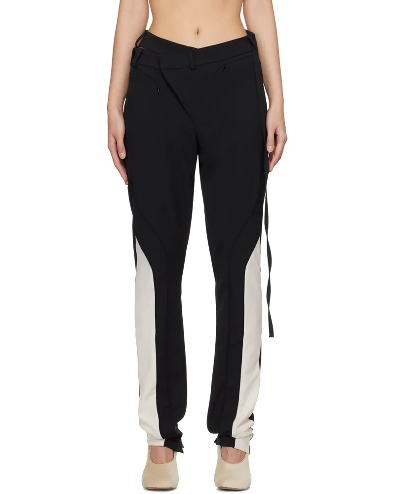 OTTOLINGER Black Asymmetric Trousers Black